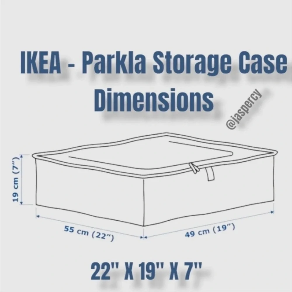 IKEA PÄRKLA Set -Four (4) Roomy Sturdy Storage Reusable Case Tote Travel Cube